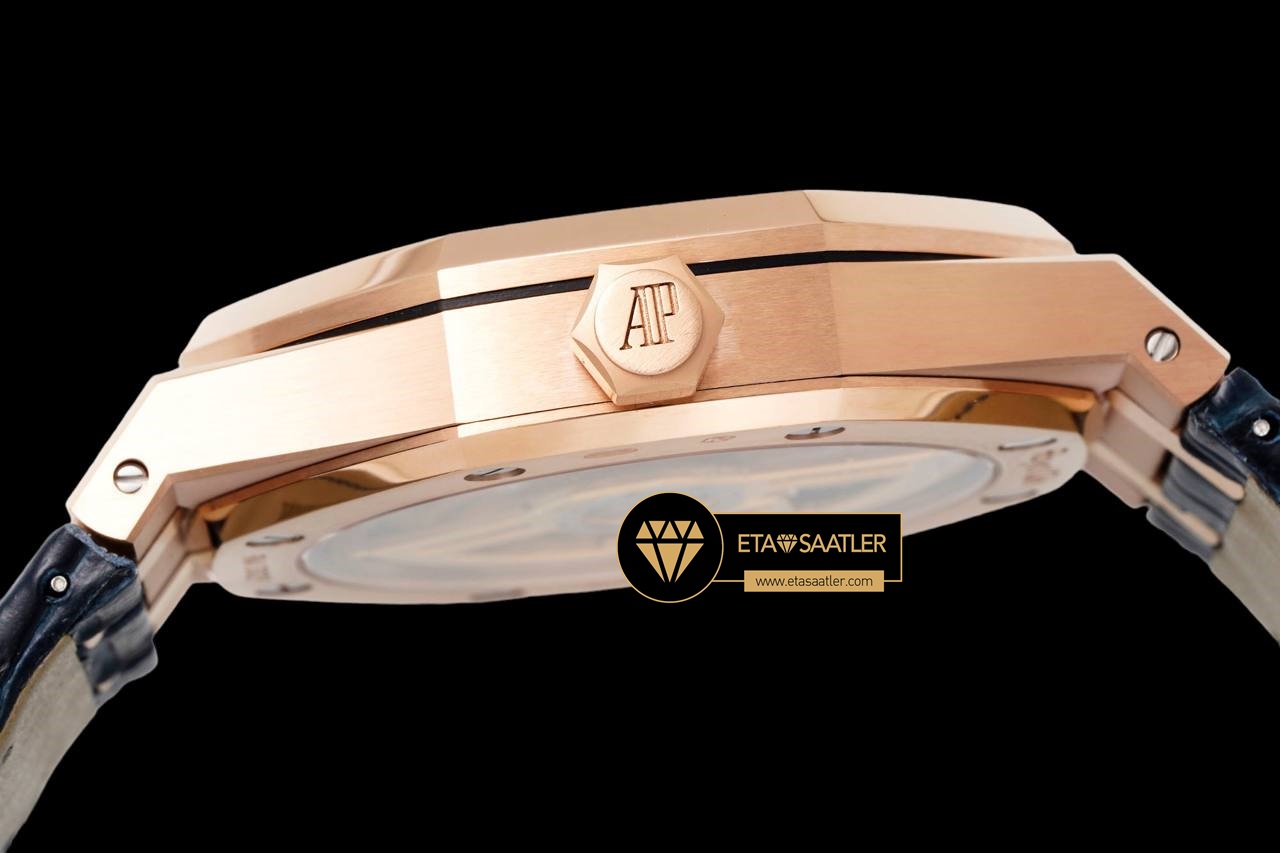 Audemars Piguet Royal Oak 15510OR Deri Kordon Rose Super Clone ETA (6) Audemars Piguet Royal Oak 15510OR Deri Kordon Rose Super Clone ETA