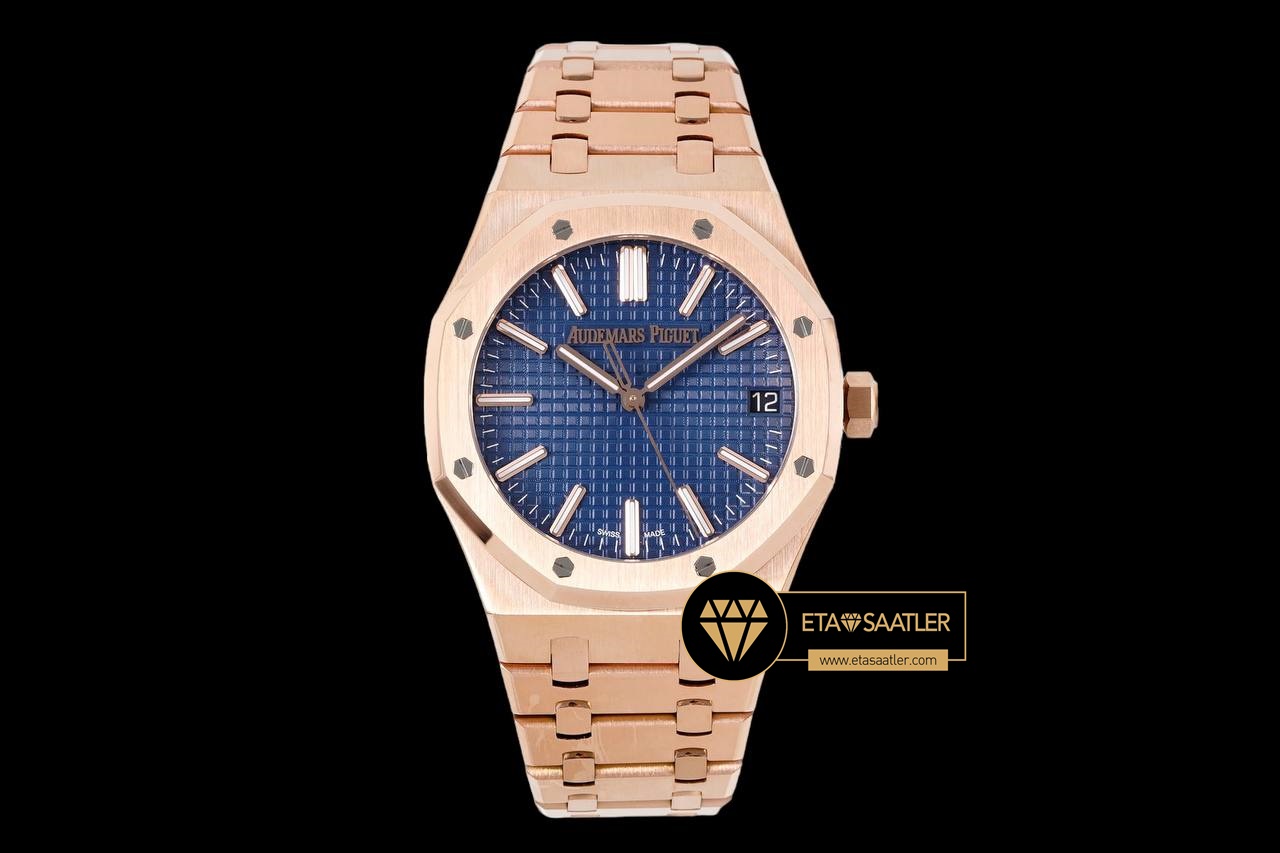Audemars Piguet Royal Oak 15510OR Mavi Kadran Rose Super Clone ETA