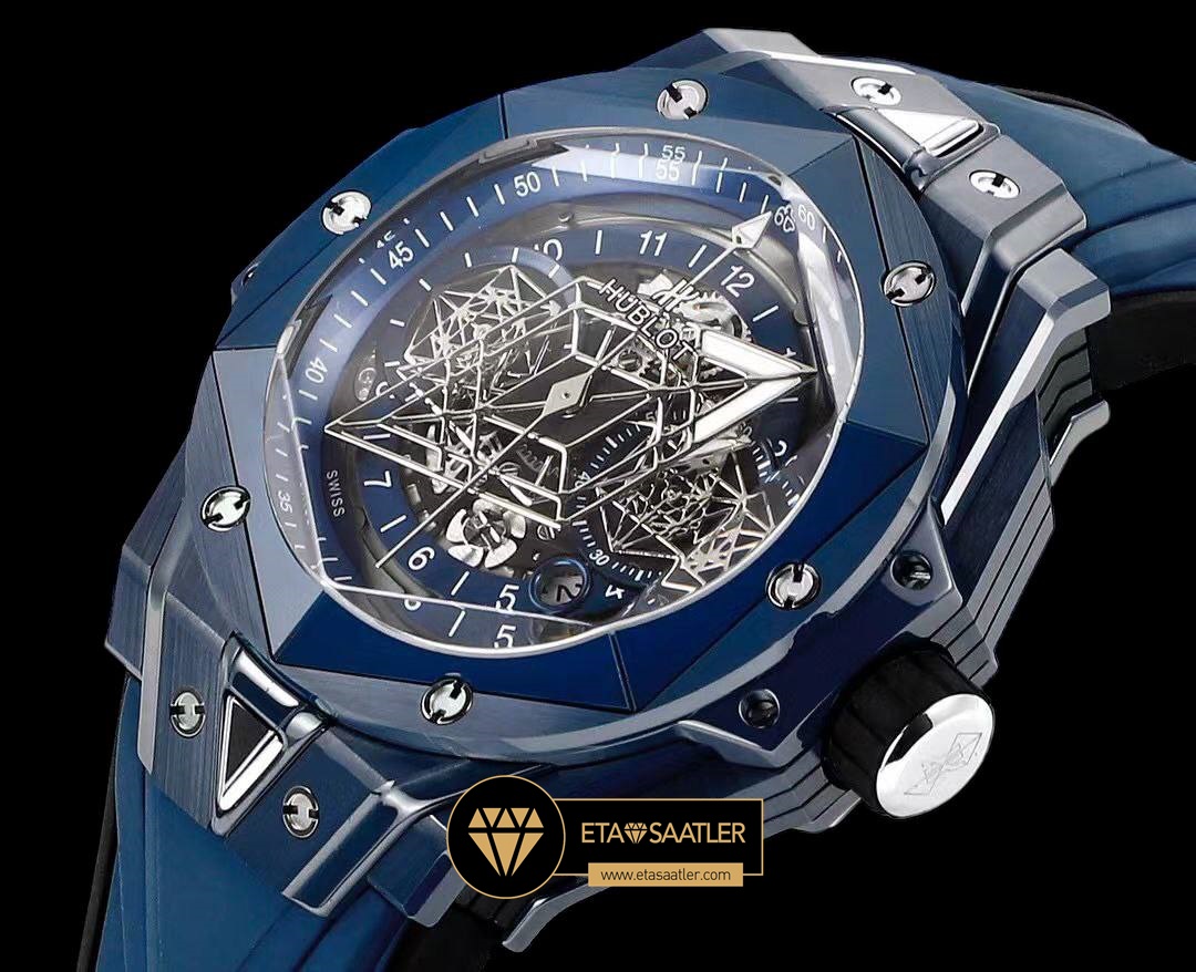 Hublot Big Bang Sang Blue II HUB1240 İskelet Kadran Super Clone ETA (2) Hublot Big Bang Sang Blue II HUB1240 İskelet Kadran Super Clone ETA