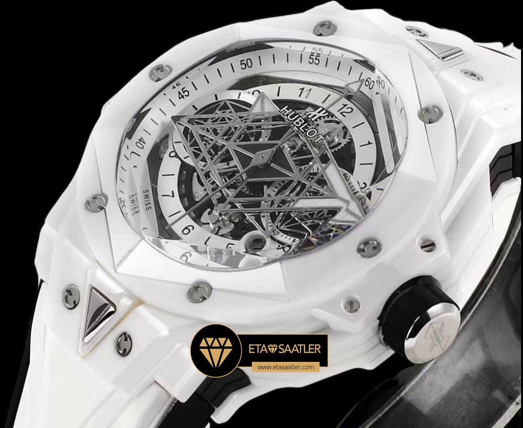 Hublot Big Bang Sang White II HUB1240 İskelet Kadran Super Clone ETA (4) Hublot Big Bang Sang White II HUB1240 İskelet Kadran Super Clone ETA
