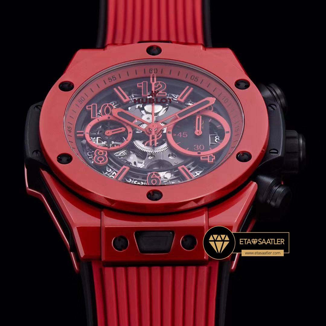 Hublot Big Bang Unico Kırmızı Seramik HUB1280 İskelet Kadran Super Clone ETA (4) Hublot Big Bang Unico Kırmızı Seramik HUB1280 İskelet Kadran Super Clone ETA