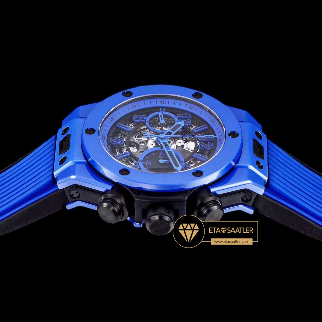 Hublot Big Bang Unico Mavi Seramik HUB1280 İskelet Kadran Super Clone ETA (9) Hublot Big Bang Unico Mavi Seramik HUB1280 İskelet Kadran Super Clone ETA