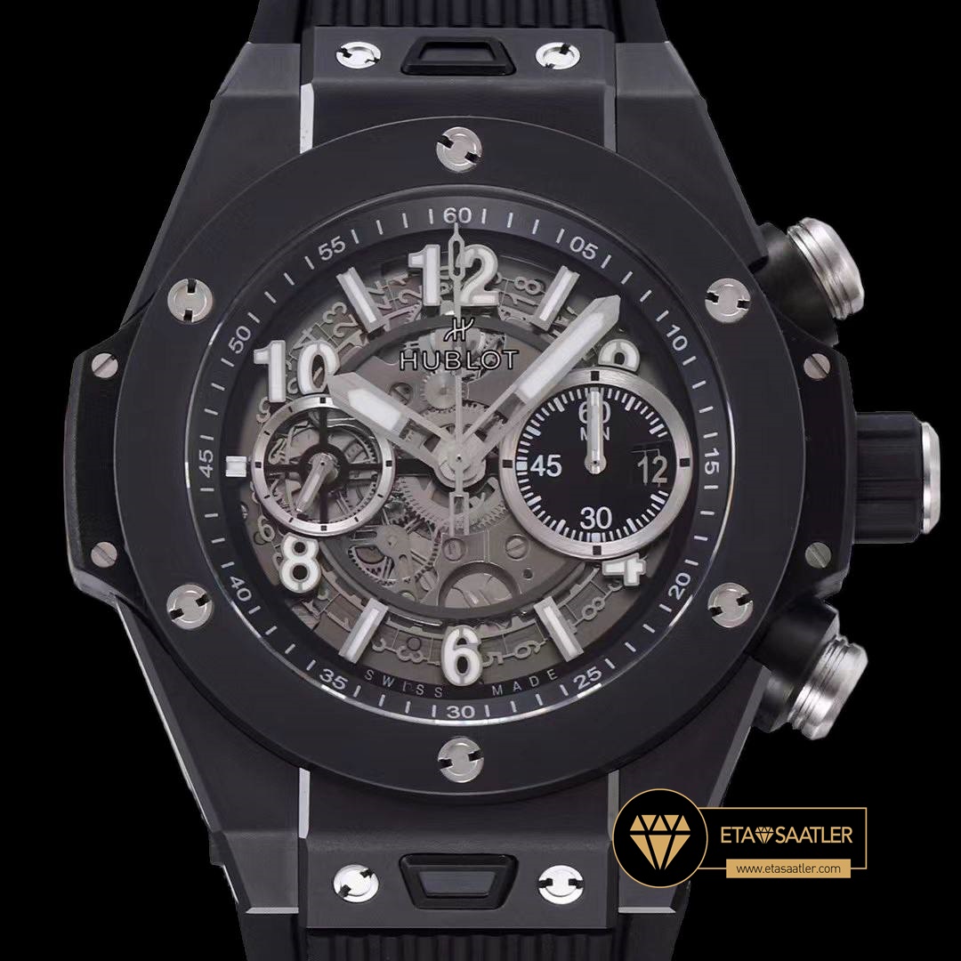 Hublot Big Bang Unico Siyah Seramik HUB1280 İskelet Kadran Super Clone ETA (2) Hublot Big Bang Unico Siyah Seramik HUB1280 İskelet Kadran Super Clone ETA