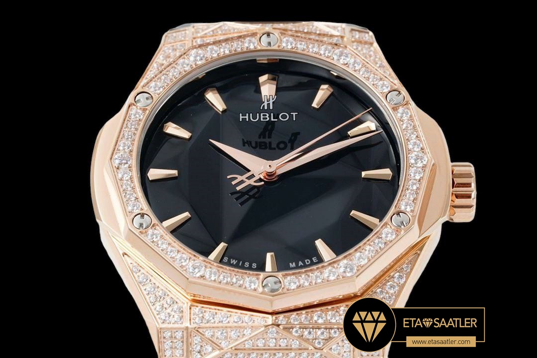 Hublot Classic Fusion Orlinski King Gold Alternatif Pave 40mm Super Clone ETA (2) Hublot Classic Fusion Orlinski King Gold Alternatif Pave 40mm Super Clone ETA