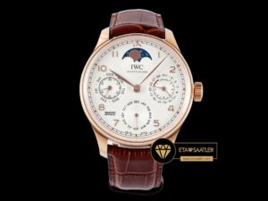 IWC Portuguese IW503302 Rose Çelik Perpetual Calendar Super Clone ETA
