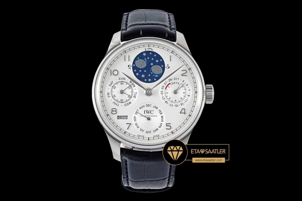 IWC Portuguese IW503406 Çelik Perpetual Calendar Super Clone ETA