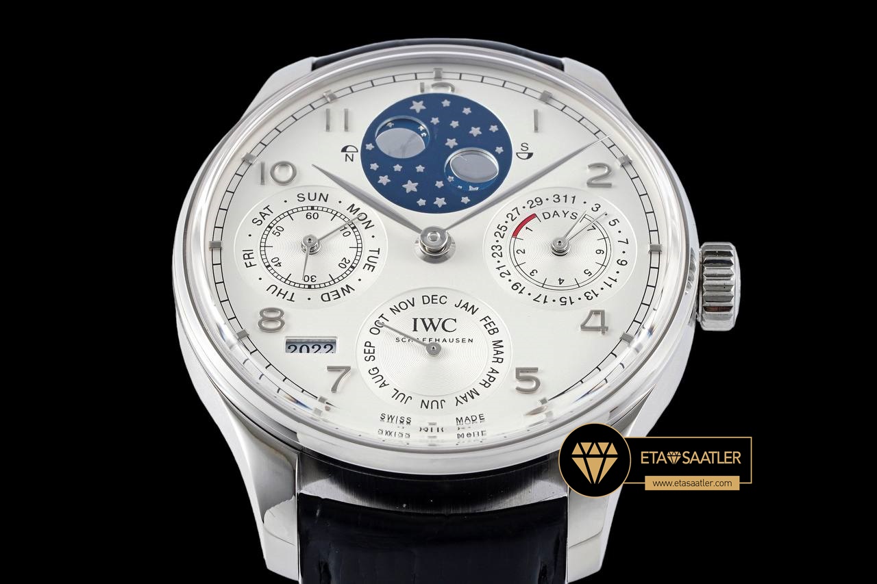 IWC Portuguese IW503406 Çelik Perpetual Calendar Super Clone ETA (2) IWC Portuguese IW503406 Çelik Perpetual Calendar Super Clone ETA