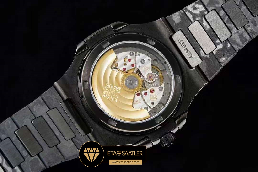 Patek Philippe Diw Nautilus Jumbo 5711 Karbon Kasa Siyah Super Clone ETA (9) Patek Philippe Diw Nautilus Jumbo 5711 Karbon Kasa Siyah Super Clone ETA