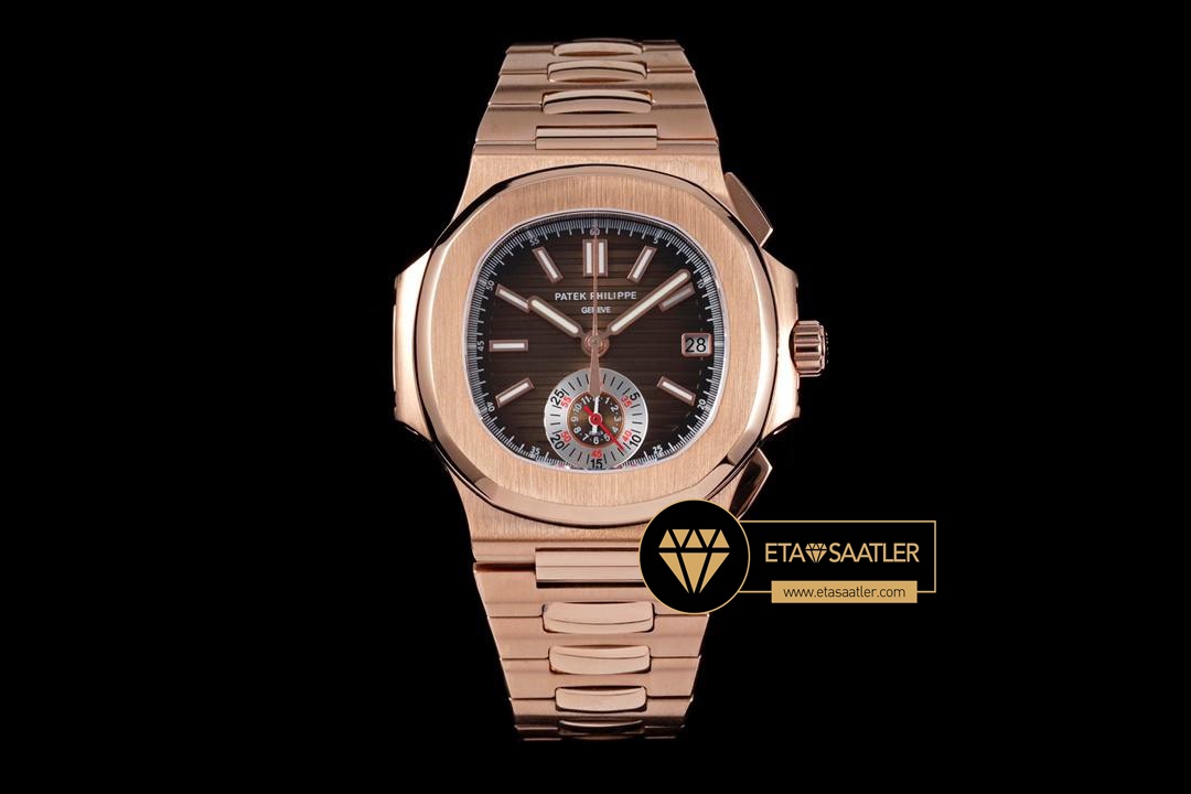Patek Philippe Nautilus 5980 Rose Fyback Chronograph Super Clone ETA