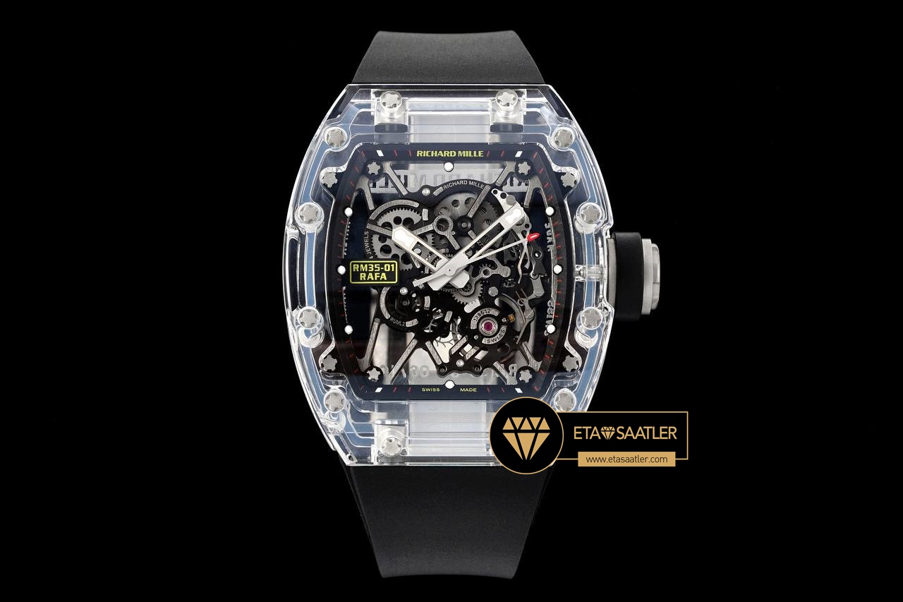 Richard Mille RM35-01 Karbon DLC Safir Cam Kasa SONIC V2 ETA