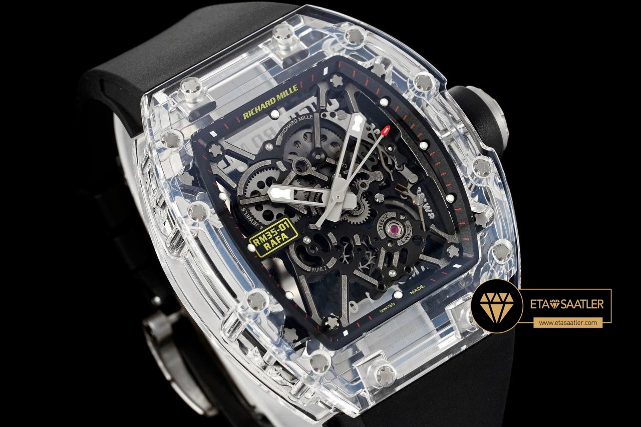 Richard Mille RM35-01 Karbon DLC Safir Cam Kasa SONIC V2 ETA (3) Richard Mille RM35-01 Karbon DLC Safir Cam Kasa SONIC V2 ETA