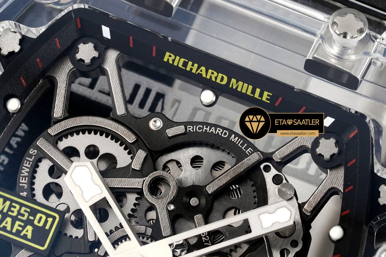 Richard Mille RM35-01 Karbon DLC Safir Cam Kasa SONIC V2 ETA (6) Richard Mille RM35-01 Karbon DLC Safir Cam Kasa SONIC V2 ETA