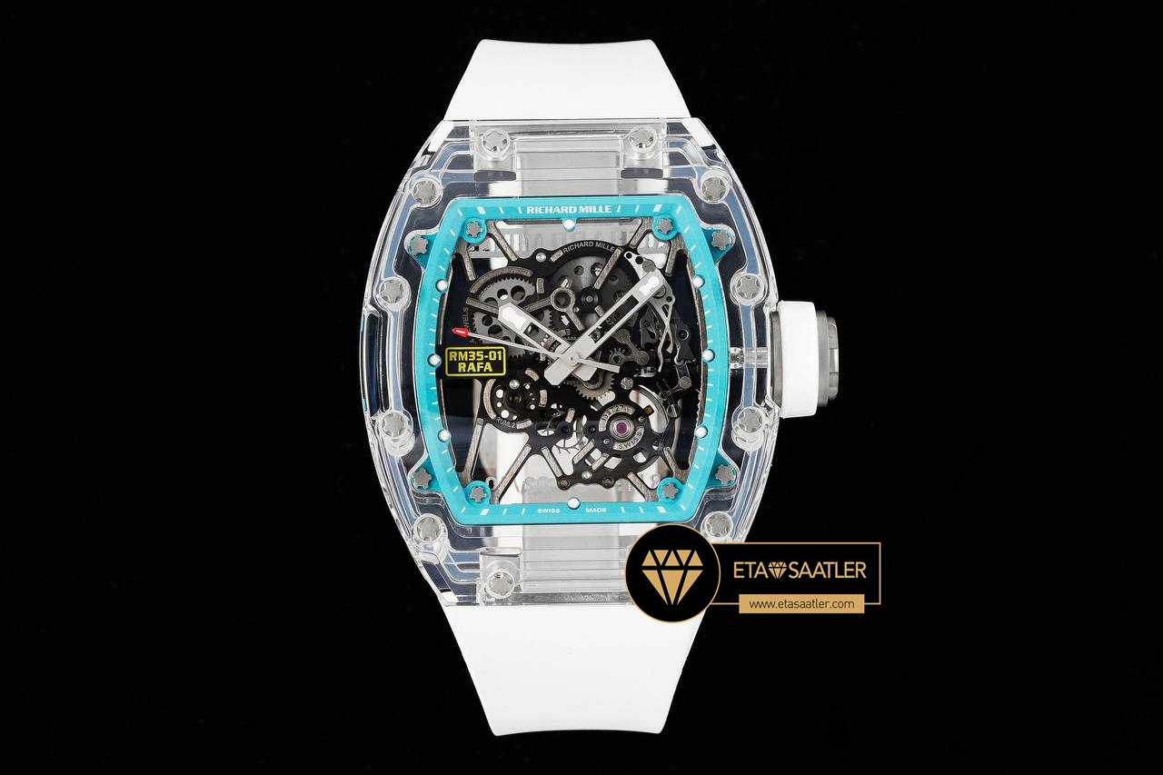 Richard Mille RM35-01 RAFA Karbon DLC Safir Cam Kasa SONIC V2 ETA