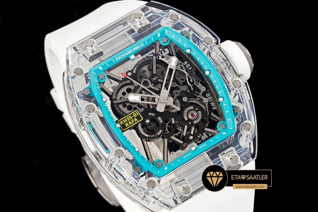 Richard Mille RM35-01 RAFA Karbon DLC Safir Cam Kasa SONIC V2 ETA (2) Richard Mille RM35-01 RAFA Karbon DLC Safir Cam Kasa SONIC V2 ETA