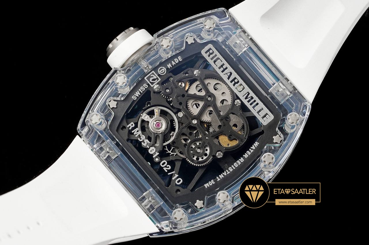 Richard Mille RM35-01 RAFA Karbon DLC Safir Cam Kasa SONIC V2 ETA (8) Richard Mille RM35-01 RAFA Karbon DLC Safir Cam Kasa SONIC V2 ETA