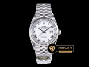 Rolex Datejust 126234 Roma Rakamlı Beyaz Kadran 36mm Clean Factory 3235 Super Clone ETA