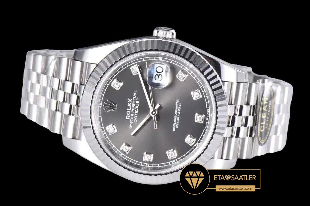 Rolex Datejust 126334 Taşlı Gri Kadran Jubile 41mm Clean Factory 3235 Super Clone ETA (5) Rolex Datejust 126334 Taşlı Gri Kadran Jubile 41mm Clean Factory 3235 Super Clone ETA