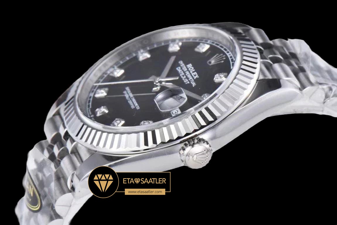 Rolex Datejust 126334 Taşlı Siyah Kadran Jubile 41mm Clean Factory 3235 Super Clone ETA (4) Rolex Datejust 126334 Taşlı Siyah Kadran Jubile 41mm Clean Factory 3235 Super Clone ETA