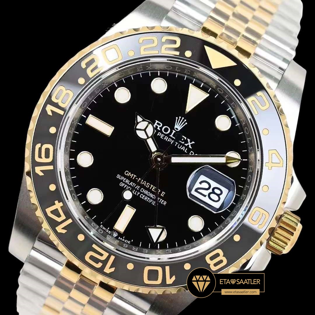 Rolex Gmt-Master II 40mm EW Factory 3285 Jubile 904L Çelik Seramik Bezel V3 ETA (4) Rolex Gmt-Master II 40mm EW Factory 3285 Jubile 904L Çelik Seramik Bezel V3 ETA