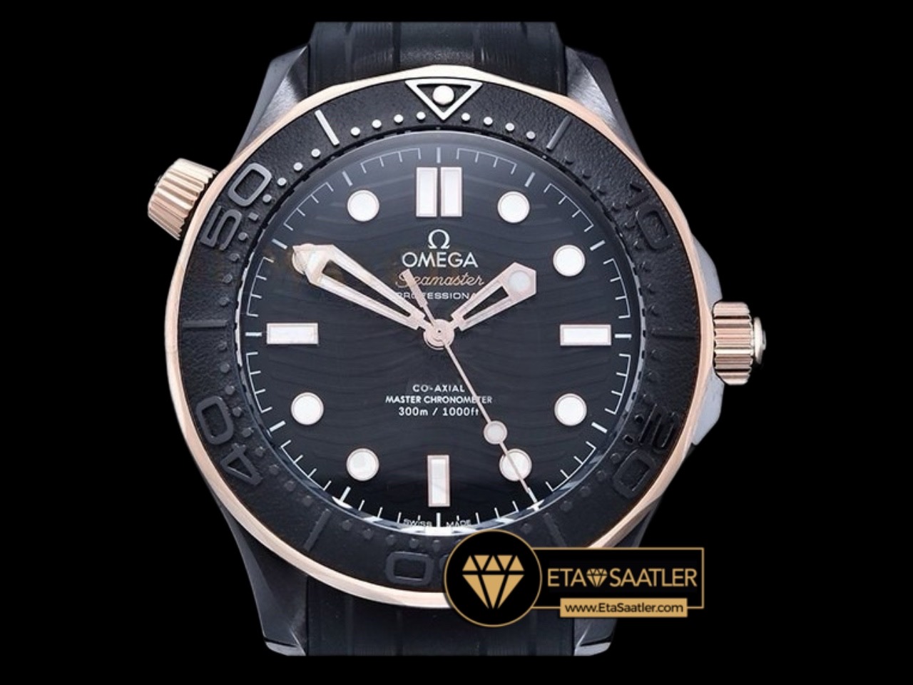 omega-seamaster-diver-300m-black-ceramic-sedna-rose-gold-super-clone-eta19