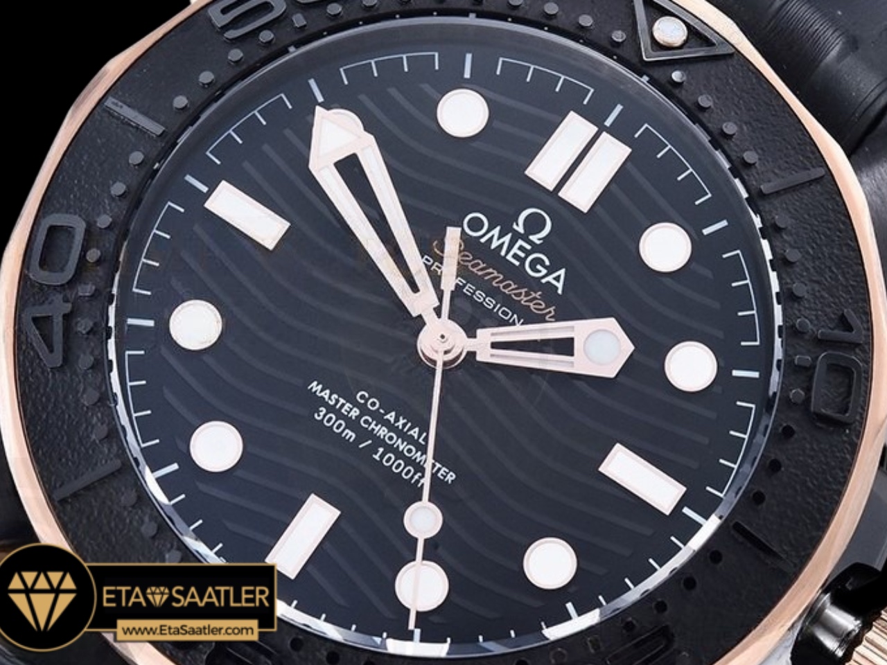omega-seamaster-diver-300m-black-ceramic-sedna-rose-gold-super-clone-eta20