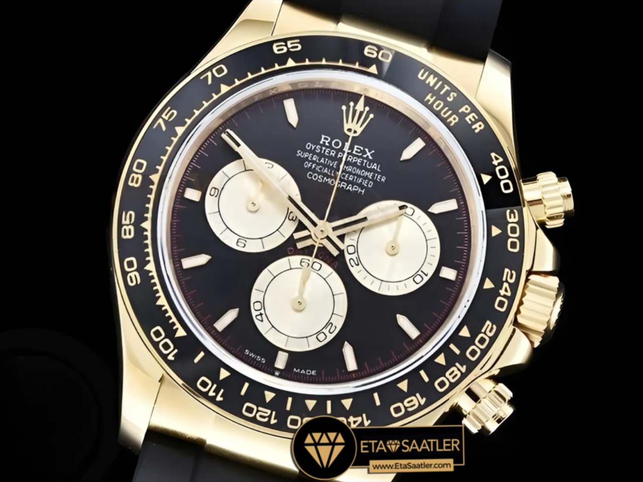 rolex-daytona-cosmograph-126518ln-siyah-altın-ceramic-oysterflex-super-clone-eta-4