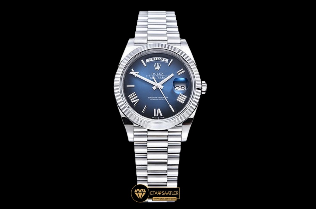 Rolex Day Date 228239 Ombre Mavi Kadran Tungsten Super Clone ETA