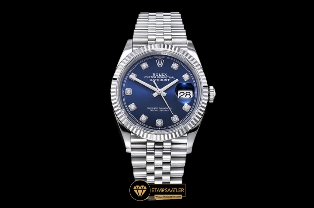 Rolex Datejust 126234 Diamond Parlak Mavi Kadran Jubile Kordon 36mm Super Clone ETA