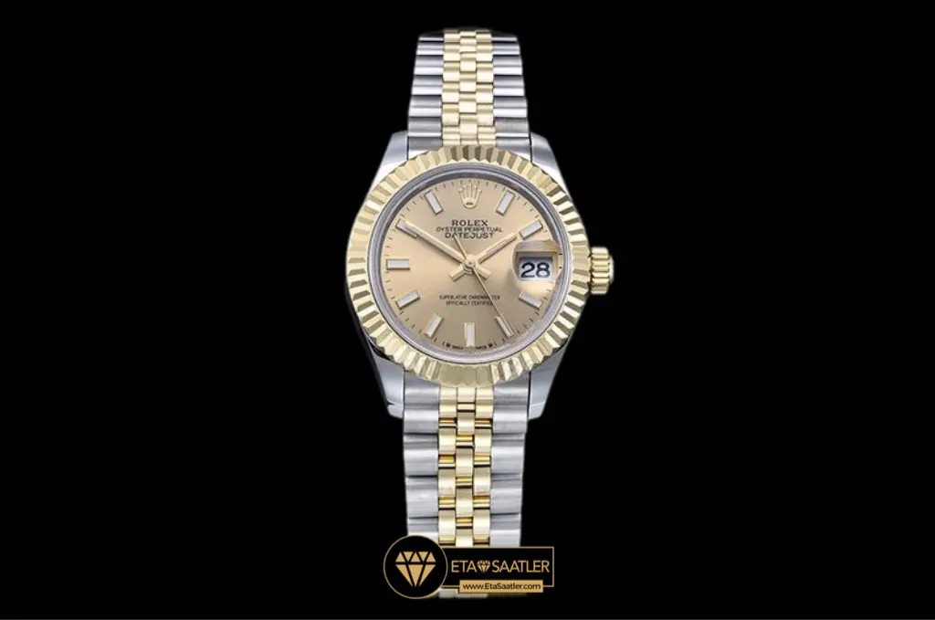 Rolex Datejust 279173 Çelik Altın Şampanya İndeksli Kadran 28mm Super Clone ETA