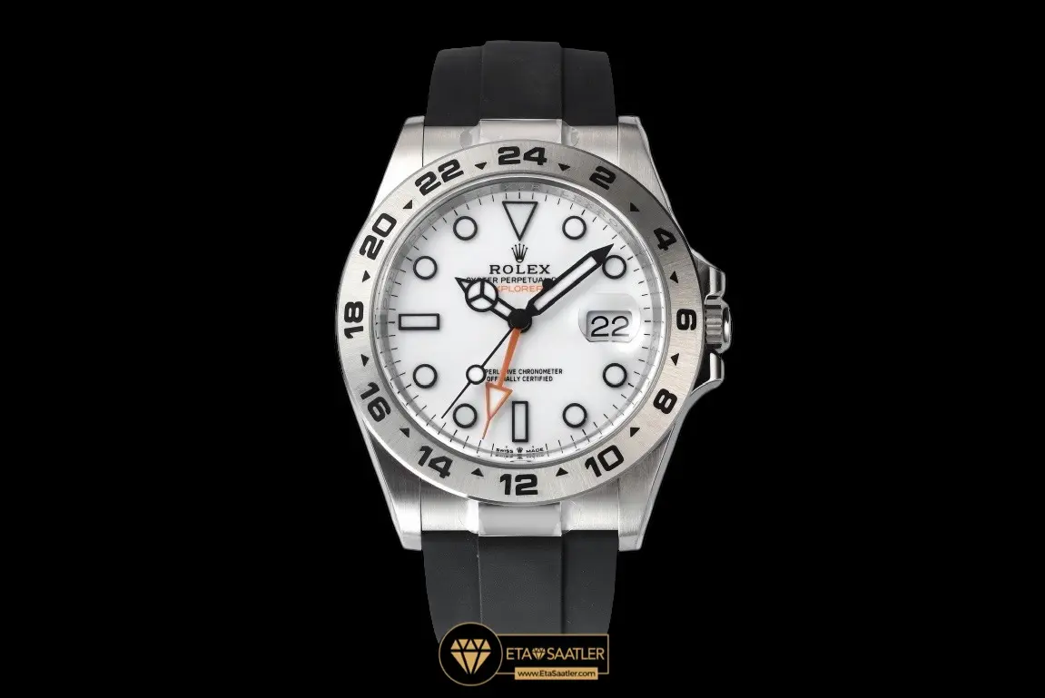Rolex Explorer II 226570 Beyaz Kadran Oysterflex 42 mm 3285 Super Clone Eta