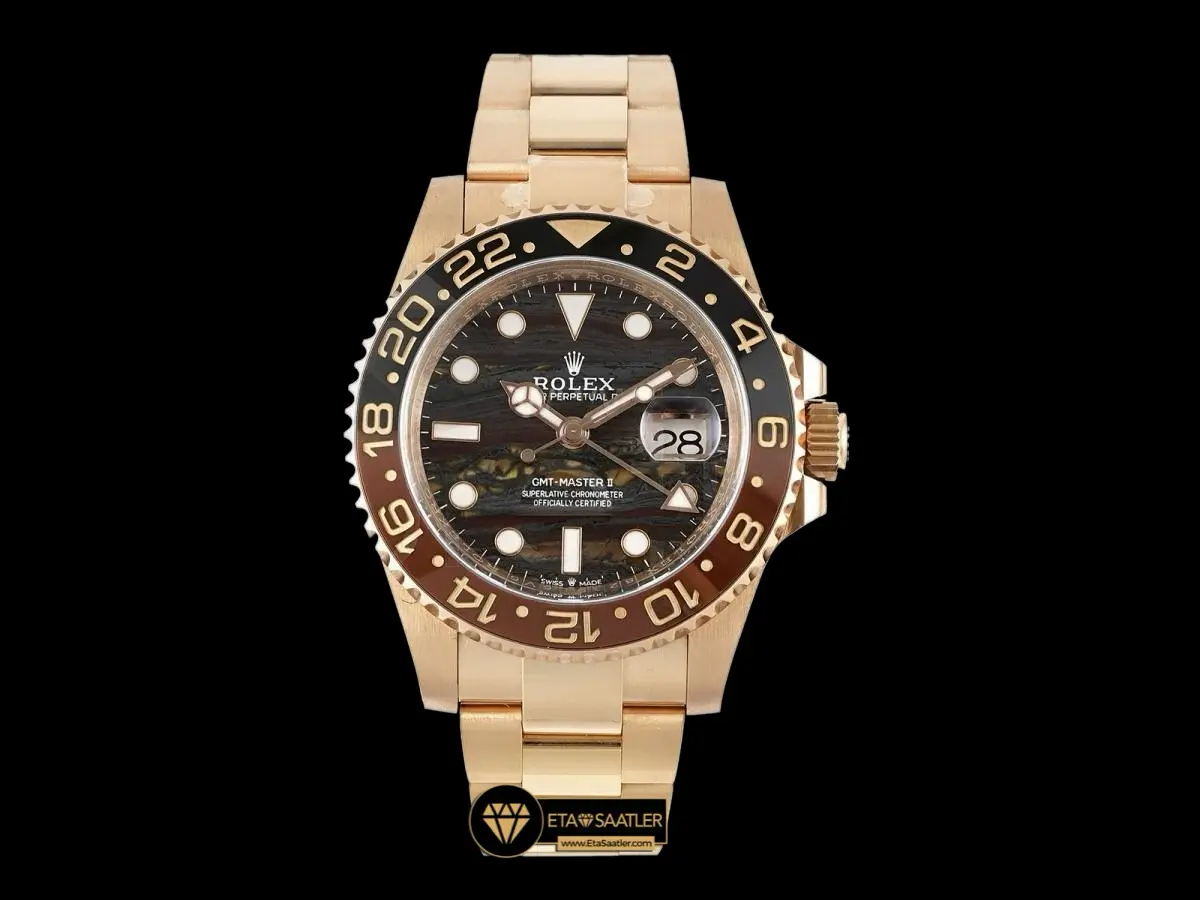Rolex Gmt-Master II 126715 CHNR Tiger İron Everose Gold Super Clone ETA