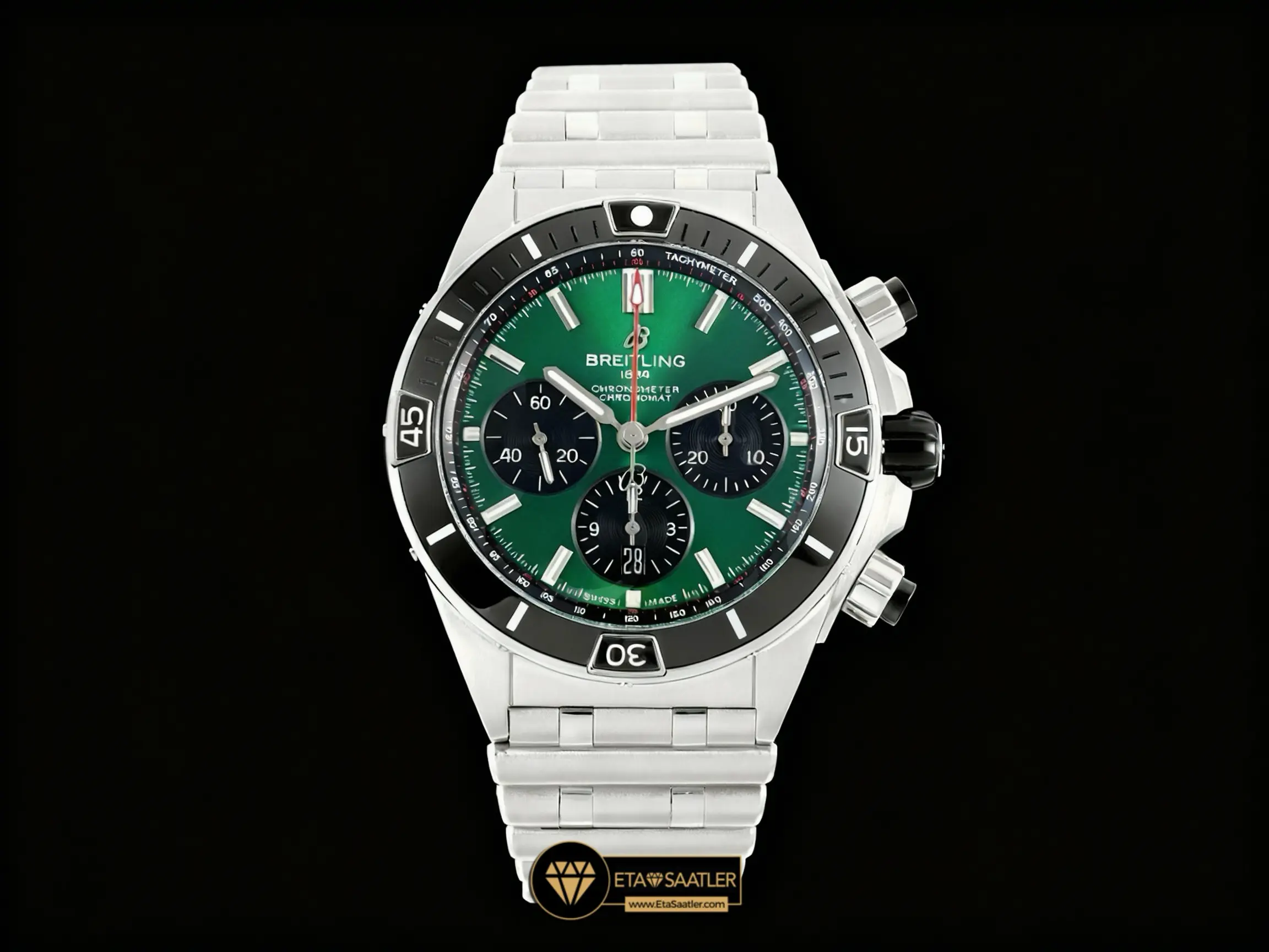 Breitling Super Chronomat B01 44 mm Seramik Bezel Yeşil Kadran Super Clone ETA