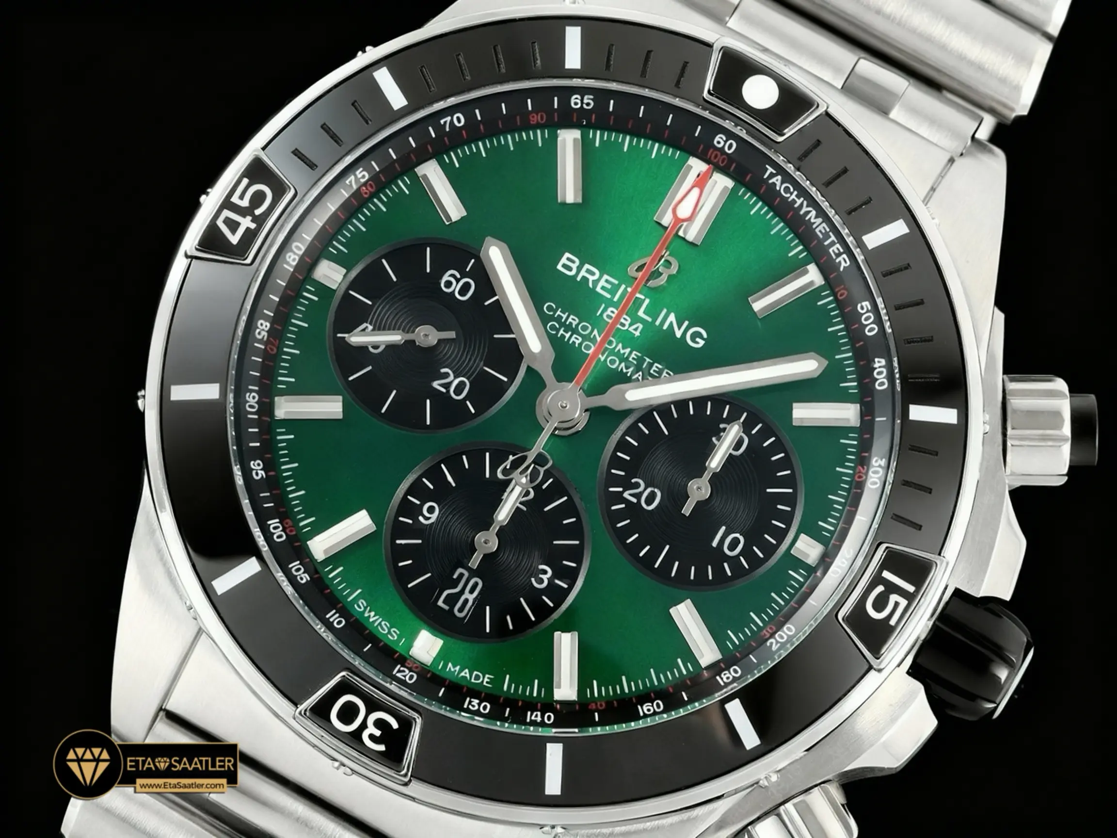 breitling-super-chronomat-b01-44-ceramic-bezel-green-dial-super-clone-eta-019