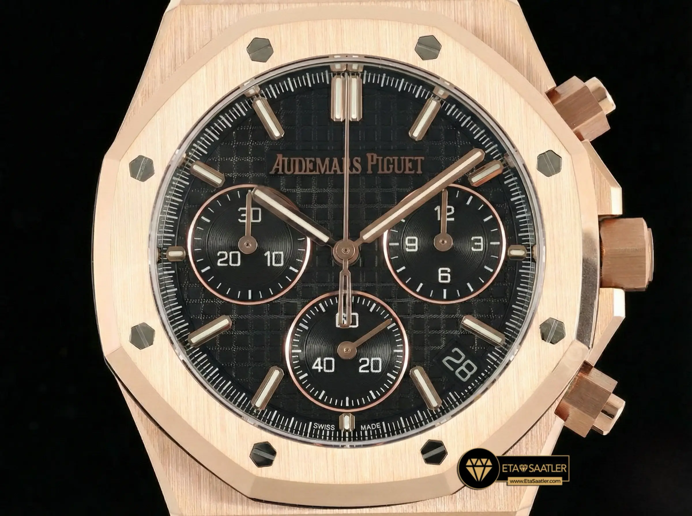 audemars-piguet-royal-oak-chronograph-26240-rose-gold-blue-dial-black-leather-super-clone-eta-015