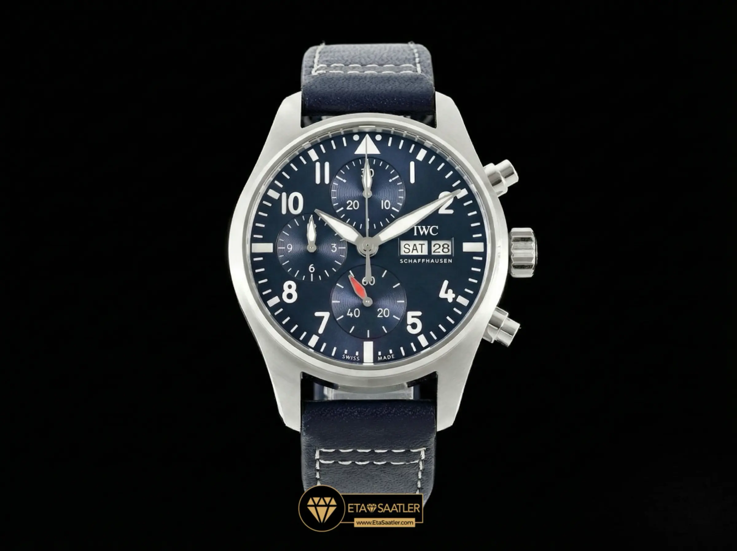 IWC Pilot’s IW388101 Chronograph Leather Blue Dial Super Clone ETA