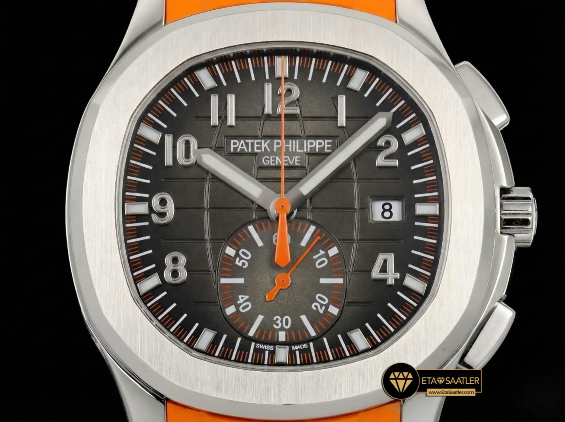 patek-aquanaut-chronograph-5968-gray-dial-orange-rubber-strap-super-clone-eta-027