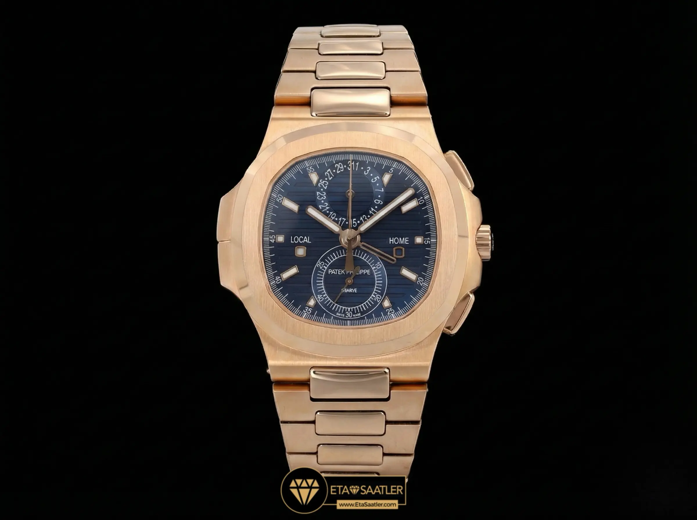 Patek Philippe Nautilus Chronograph 5990 Rose Gold Mavi Super Clone ETA
