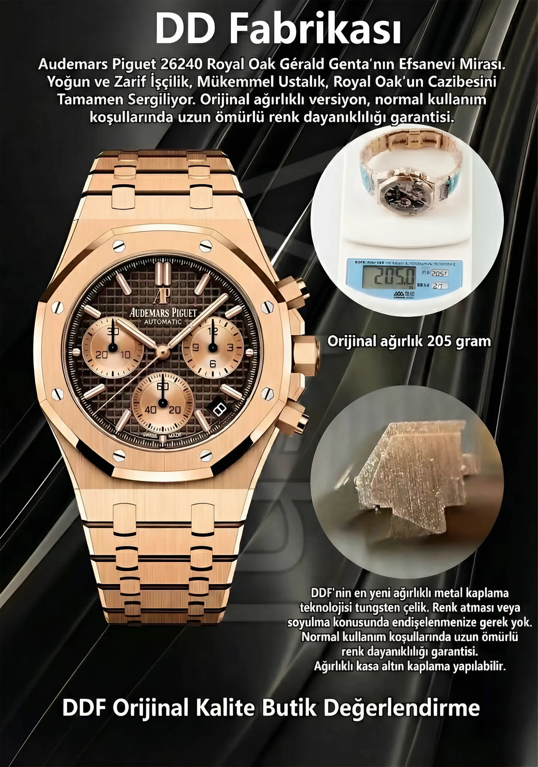 audemars-piguet-royal-oak-chronograph-26240-rose-gold-brown-dial-elde-super-clone-eta-01