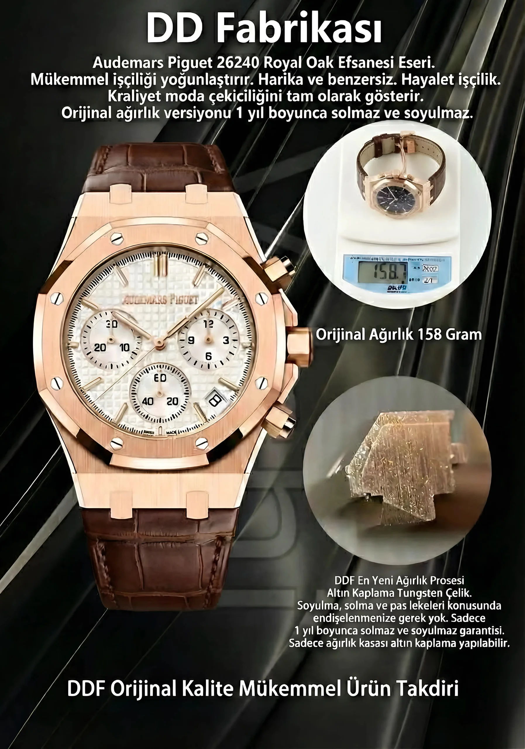 audemars-piguet-royal-oak-chronograph-26240-rose-gold-white-dial-brown-leather-super-clone-eta-banner