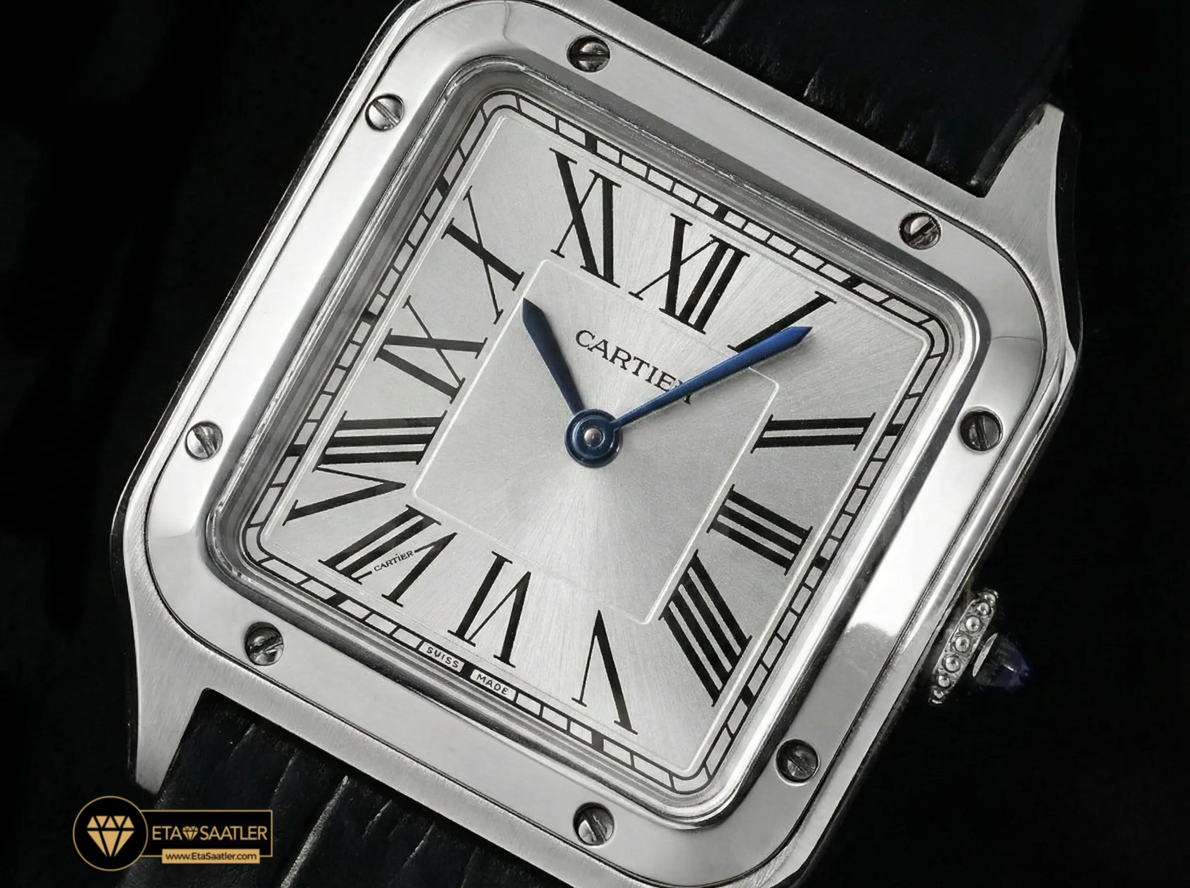 cartier-santos-dumont-27.5mm-silver-dial-croco-lesther-strap-super-clone-eta-019