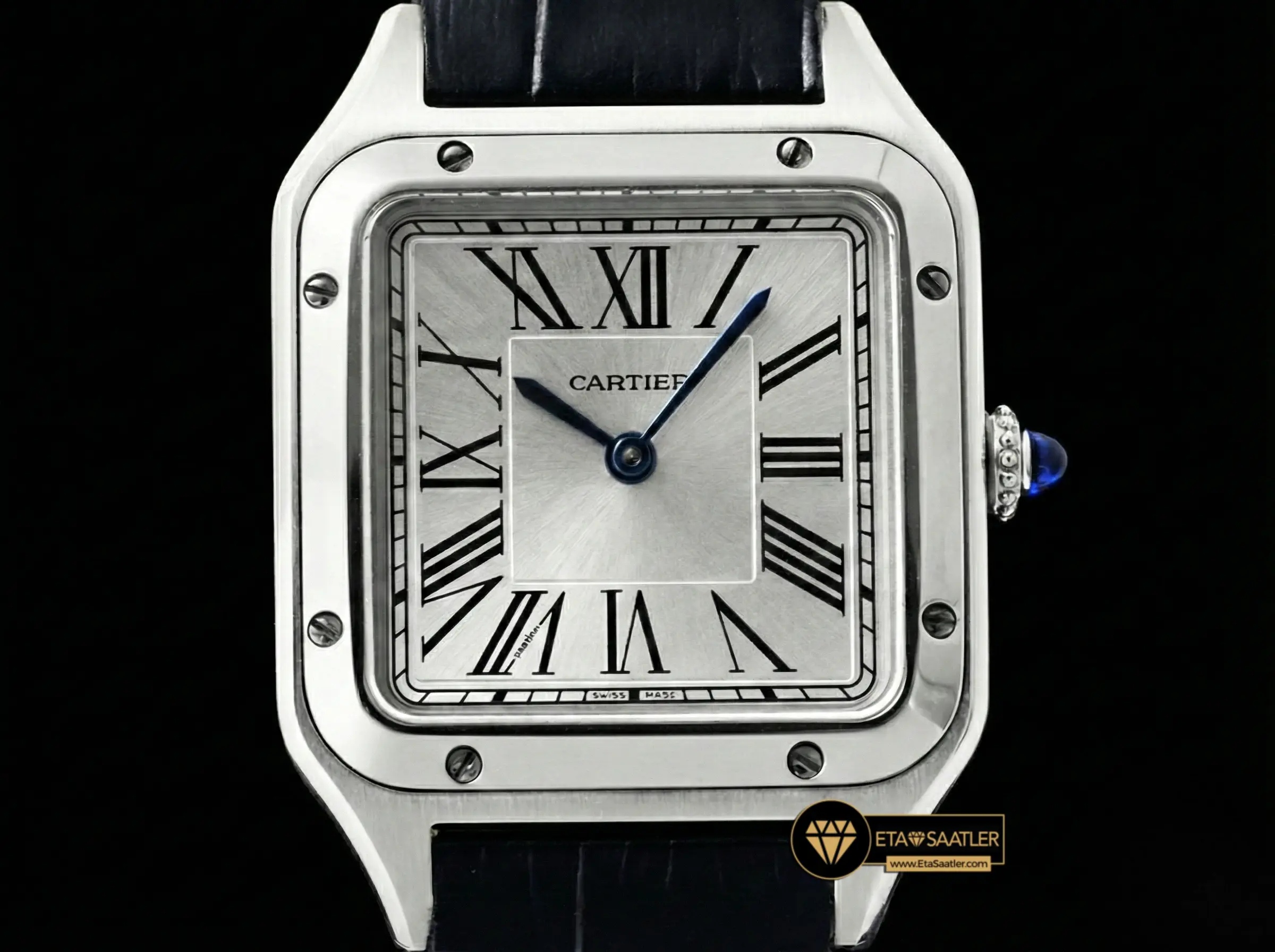 cartier-santos-dumont-27.5mm-silver-dial-croco-lesther-strap-super-clone-eta-023