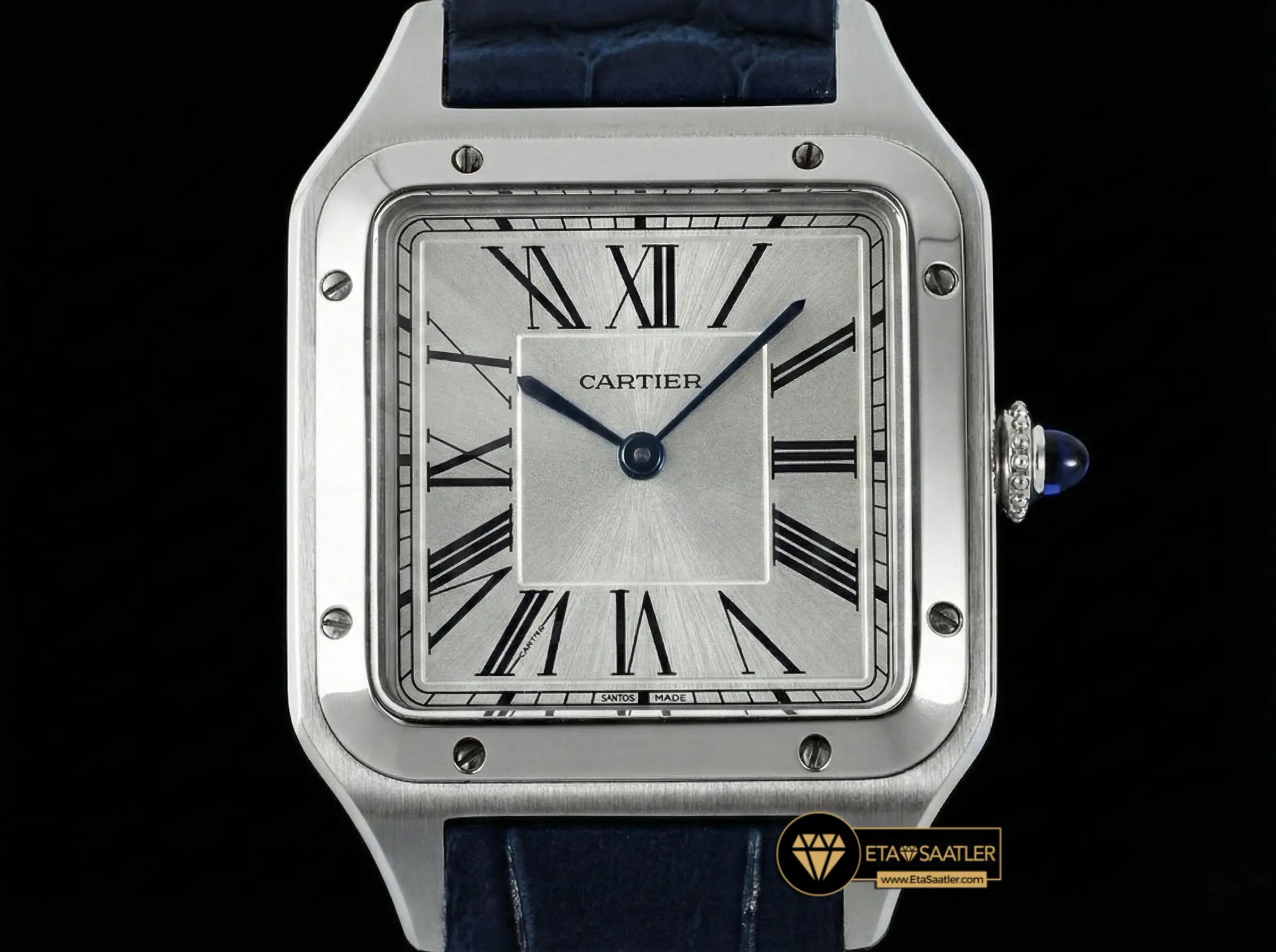 cartier-santos-dumont-31.4mm-silver-dial-blue-lesther-strap-super-clone-eta-08