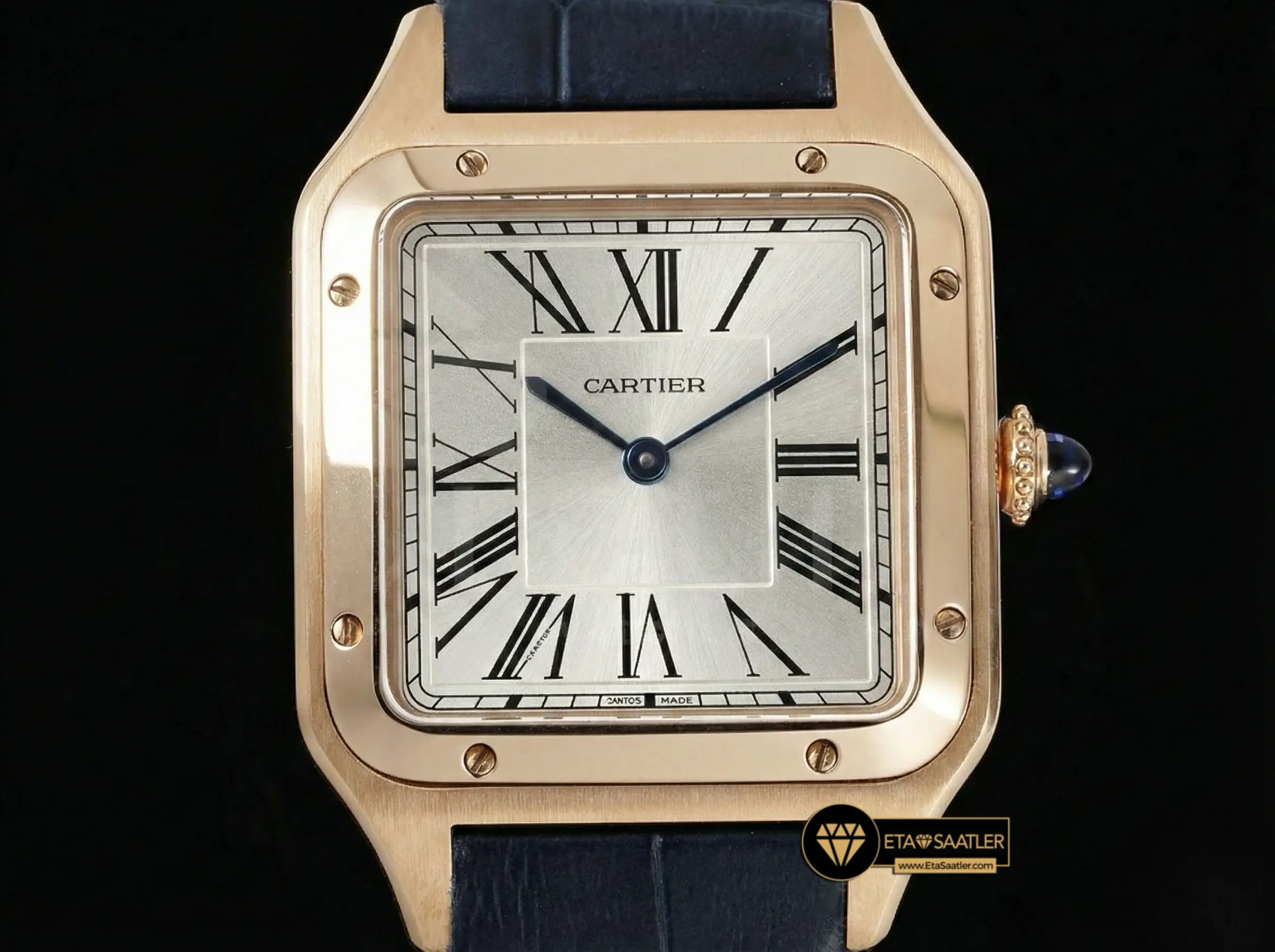 cartier-santos-dumont-gold-31.4mm-silver-dial-blue-lesther-strap-super-clone-eta-015