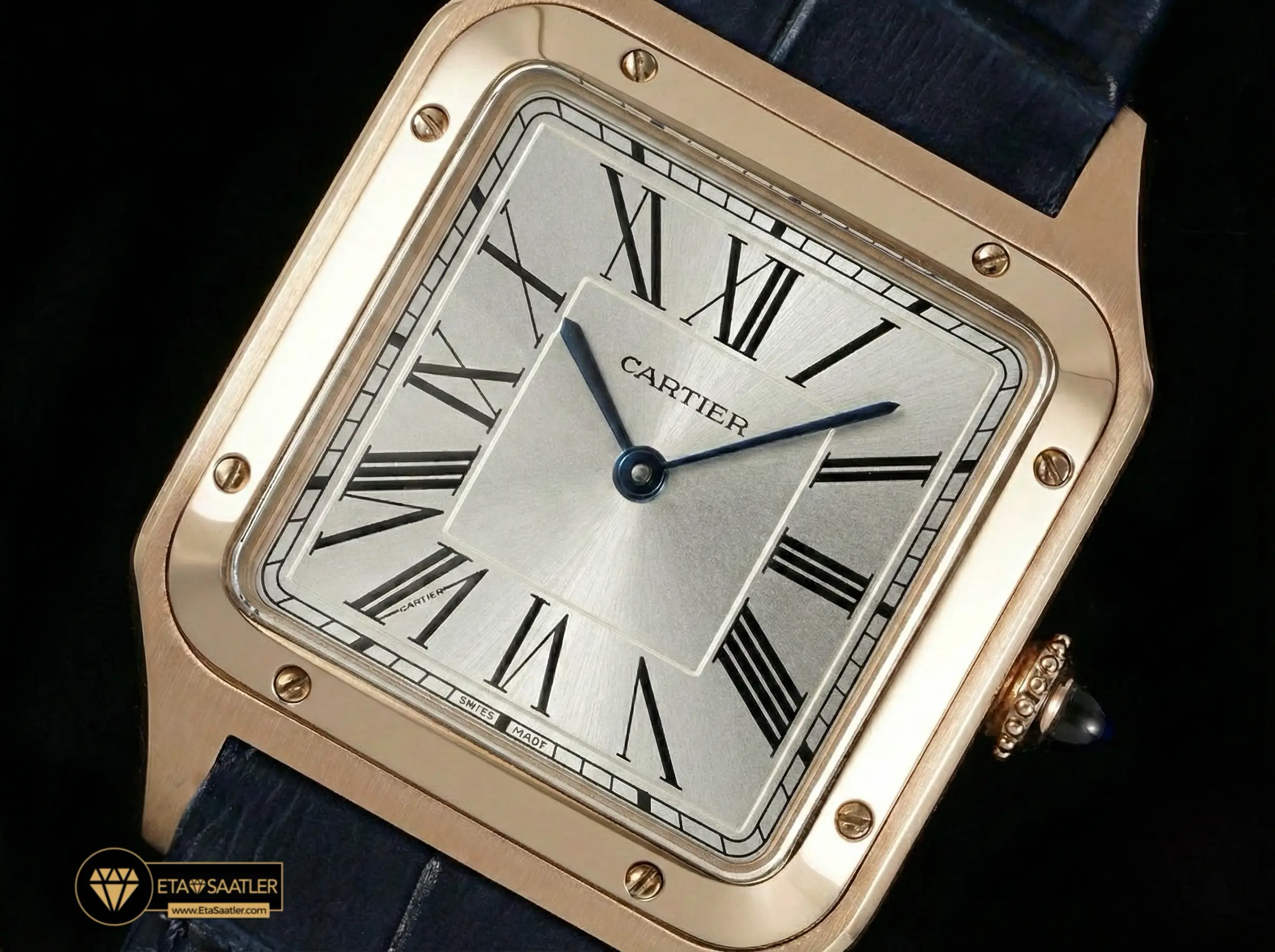 cartier-santos-dumont-gold-31.4mm-silver-dial-blue-lesther-strap-super-clone-eta-017