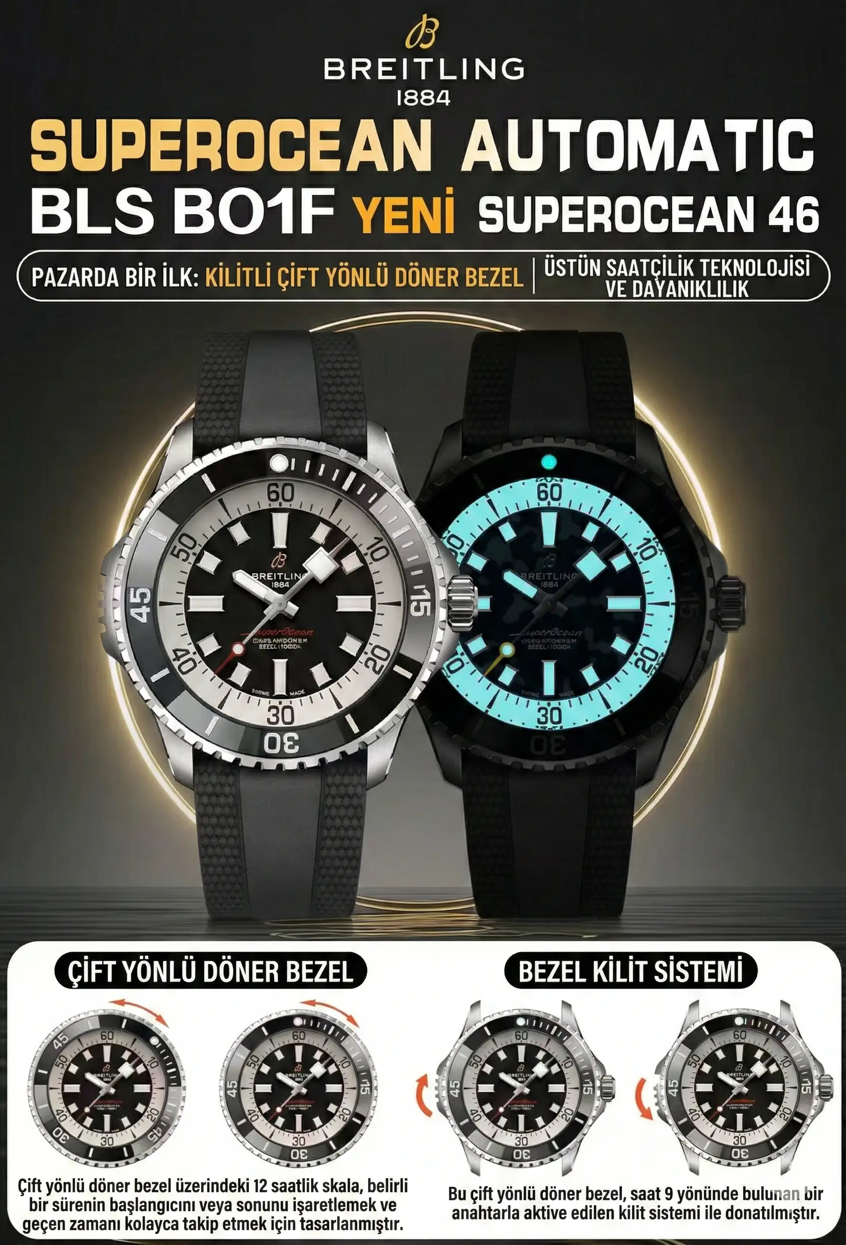 breitling-superocean-46-black-dial-black-rubber-strap-super-clone-eta-poster