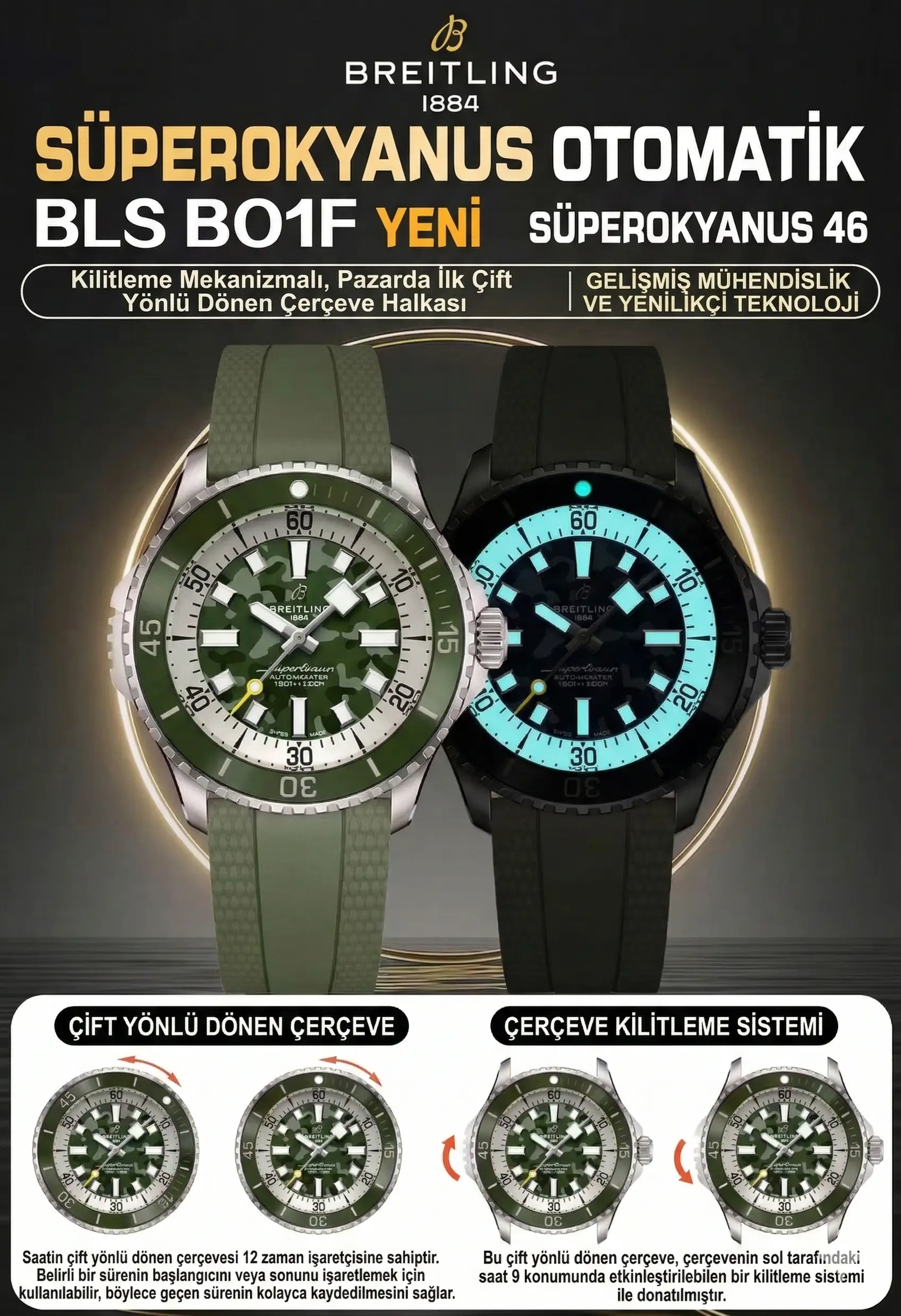 breitling-superocean-46-green-camou-dial-green-rubber-strap-super-clone-eta-poster