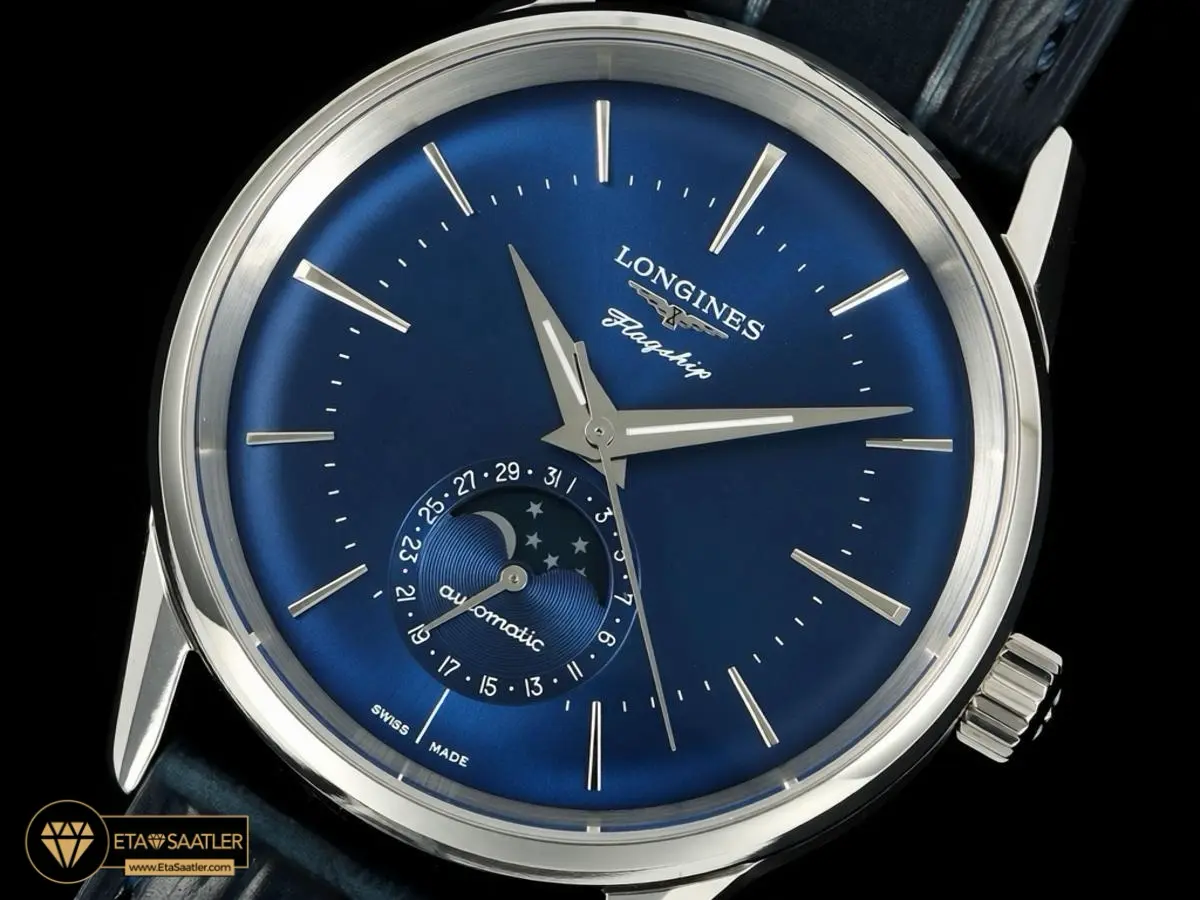 longines-flagship-heritage-moonphase-blue-dial-blue-leather-super-clone-eta-018