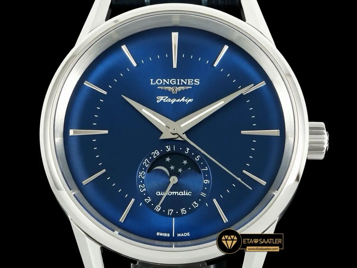 longines-flagship-heritage-moonphase-blue-dial-blue-leather-super-clone-eta-022