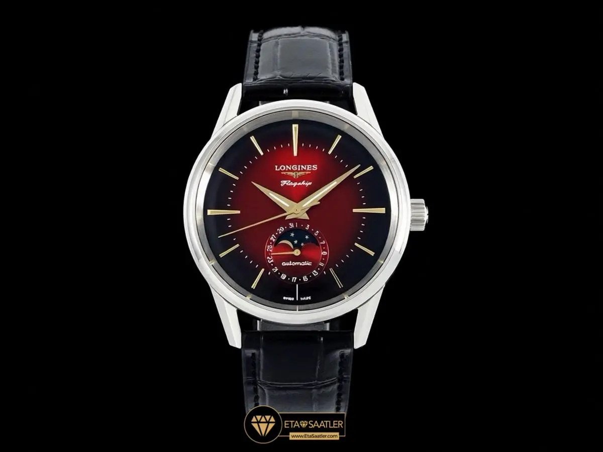 Longines Flagship Heritage Moonphase Kırmızı Kadran Super Clone ETA