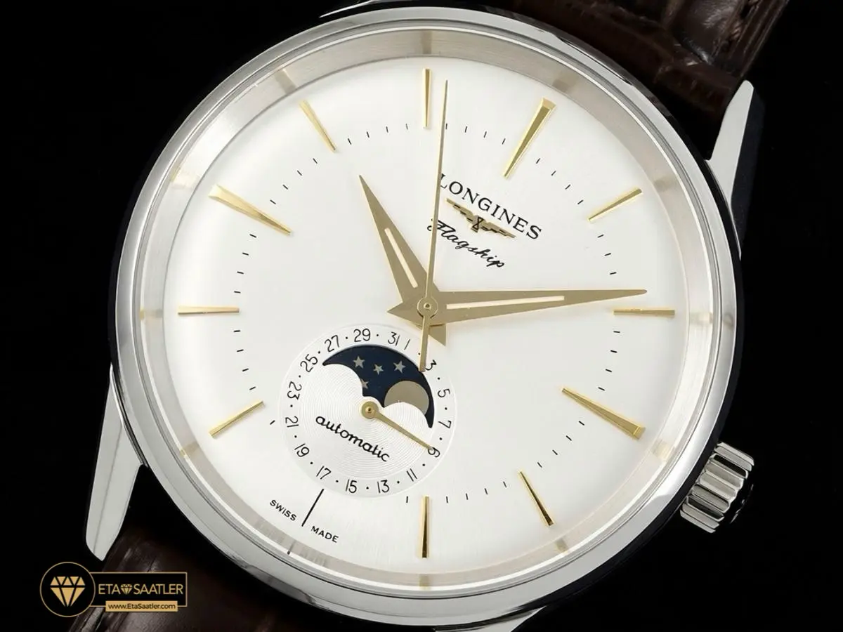 longines-flagship-heritage-moonphase-silver-dial-brown-leather-super-clone-eta-020
